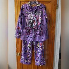 New Size Large 2 Piece Set Christmas Pj Set, Christmas Pj, Pj Sets, 2 Piece Set, Nightmare Before, Nightmare Before Christmas, Before Christmas, Women's Intimates, Color Purple