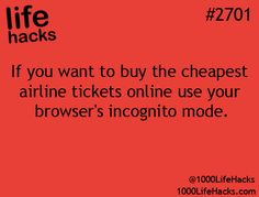 Photo | 1000 Life Hacks | Bloglovin’ Cheapest Airline Tickets, Money Hacks, Utila, Airline Tickets, Diy Life