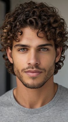 short curly mens hairstyles White Curly Hair, Hair Short Curly, Curly Hair Short, Thicker Hair, Textured Waves