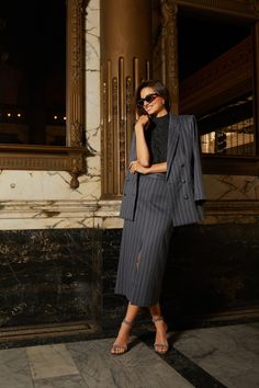 L’Agence Resort 2024 [PHOTOS] – WWD Pinstripe Suit Women, French Attitude, Woman In Suit, Kids Dress Collection, Resort 2024, Office Casual Outfit, Short Women Fashion, California Lifestyle