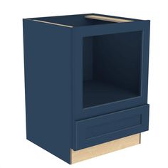 a 3d image of a blue cabinet with drawers