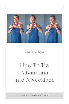 There are many different ways to style a bandana. You can wear it in your hair, on your wrist as a bracelet, around your neck, and even as a top. I personally adore wearing a bandana in place of a necklace on a hot day. It looks 'cool', feels soft against your skin, and skips over the discomfort of a metal necklace sticking to your skin from sweat or sunscreen. You may not know how to tie a bandana into a necklace, so here is a step-by-step guide on how to tie a bandana around your neck... Ways To Style A Bandana, Style A Bandana, Tie A Bandana, Wearing A Bandana, How To Tie Bandana, Cotton Bandanas, Metal Necklace, Hot Day, Stick It Out