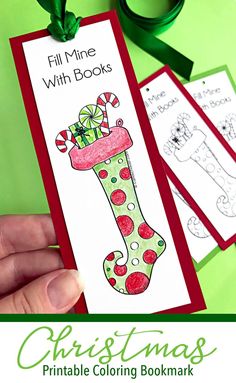 christmas coloring bookmarks for kids with free printables to color and decorate them