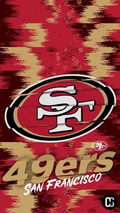 san francisco's logo is shown on the side of a red and gold background