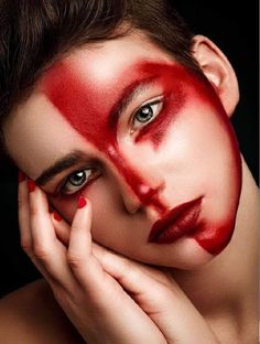 Magazines Fashion, Portrait Photography Tips, Punk Makeup, Face Art Makeup, Drag Makeup, Male Makeup, Face Photography