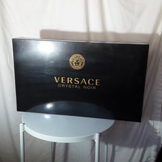 Nwt Versace Crystal Noir 3.0 Perfume Spray With Gorgeous Gold Versace Tote Bag. Still In Box Never Been Opened, Smells Wonderful And Bag Is Super Cute Versace Tote Bag, Versace Crystal Noir, Crystal Noir, Versace Collection, Perfume Spray, Versace, Spray, Super Cute, Tote Bag