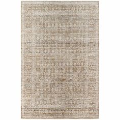 an area rug in beige and brown tones