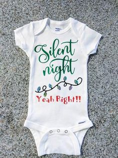 Silent Night Yeah Right, Christmas pregnancy announcement, Funny gift for baby boy girl, Holiday bab Pregnancy Announcement Funny, Funny Baby Onesies Boy, Funny Pregnancy Announcement, Girl Holiday, Baby Boy Christmas, Independance Day