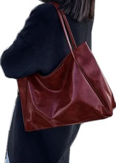 Burgundy Bag, Mom Bags, Vintage Shoulder Bag, Shoulder Tote Bag, Shoulder Tote, Womens Tote, White Bag, Casual Bags, Large Bags