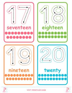 1-20 Numbers and Words Flashcards Computer Classroom Decor, Abc Yoga, Math Flashcards, Numbers Activity