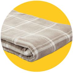 an image of a blanket on a yellow circle