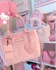 Pink Juicy Couture Bag, Pink It Girl, Fluffy Aesthetic, Juicy Couture Aesthetic, Pink Cute Aesthetic, Couture Aesthetic, Pink Items, Girly Christmas, Pink Bags