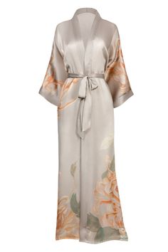 PRICES MAY VARY. QUALITY KIMONOS: Our kimono robes for women are made from 100% Silk Robes. Dry cleanable women's robes with distinct patterns. They can be used as bridal robes, bathrobes, or bridesmaid gifts. Side slits at hem. ONE SIZE: Using only the best materials in the market, our 100% silk robes for women, bathrobes, and bridal robes are a sleek 16mm quality silk, 43” at chest and hip, 52” in length, fits most women as a bathrobe and perfect for bridesmaids gifts. VERSATILITY: The designs Long Silk Robe, Silk Robe Long, Silk Robes, Silk Dressing Gown, Robes For Women, Silk Kimono Robe, Beautiful Kimonos, Silk Robe, Long Kimono