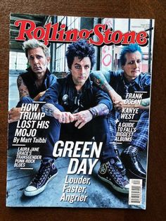 the rolling stones are featured on the cover of rolling stone magazine, which features green day