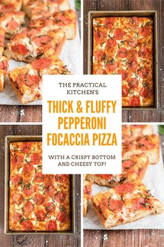 the practical kitchen's thick and fluffy peperoni focaccia pizza