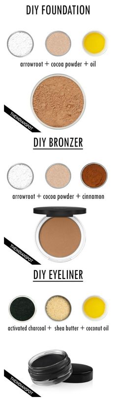 Diy Bronzer, Diy Natural Makeup, Make Up Diy, Natural Makeup Remover, Makeup Recipes, Homemade Makeup, All Natural Makeup, Homemade Cosmetics, Diy Kosmetik