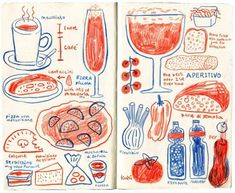 Joohee Yoon, Zine Design, Sketchbook Pages, Arte Sketchbook, Sketchbook Inspiration, Pencil Illustration, Art Journal Inspiration, Food Illustrations