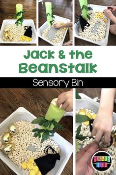 Jack And The Beanstalk Preschool, Eyfs Jack And The Beanstalk, Sensory Bin Activities, Rhyming Preschool, Dramatic Play Activities