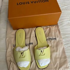 Lv Capri Slides In Great Pre-Owned Condition. Only Worn A Few Times. These Slides Run Small. I Am A True 9.5 In Lv Shoes But These Fit Perfect. Comes With Box And Shoe Dusters. Feel Free To Ask Questions Or Request More Photos. Reasonable Offers Will Be Considered. Shoes Louis Vuitton, Lv Shoes, Flat Mules, Dusters, Louis Vuitton Shoes, More Photos, Flat Shoes Women, Loafer Flats, Slides