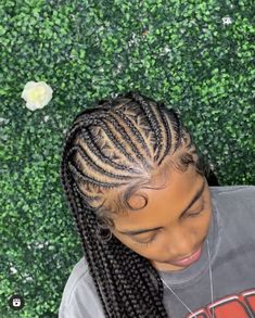 Funali Braids With Knotless, Red Fulani Braids, Zig Zag Fulani Braids, Tribals With Knotless Braids, Funali Braids, Press On Nail Art, Nail Almond, Jumbo Knotless, Hair Braid Designs