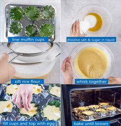 steps to make an egg muffin recipe in the oven