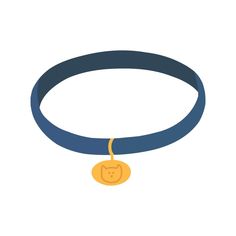 a blue belt with a gold medal hanging from it's center, on a white background