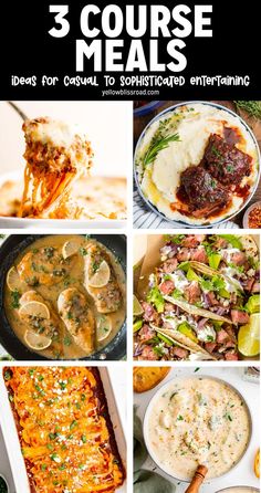 the ultimate guide to 5 course meals that are great for any type of meal, including lasagna