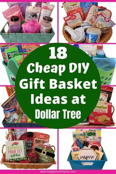 Fun & Cheap DIY Gift Basket Ideas with Dollar Tree | Happy Mom Hacks Cheap Silent Auction Basket Ideas, Cheap Housewarming Gift Ideas, Dollar Tree Birthday Gift Ideas, Easy Raffle Basket Ideas, Gift Bag Ideas For Adults, Unique Raffle Basket Ideas Fundraising, Adult Christmas Gift Ideas, Dollar Tree Gift Basket Ideas, Birthday Basket For Best Friend