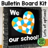 the bulletin board kit includes an image of a heart