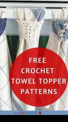 the free crochet towel topper pattern is easy to sew and can be made in any size