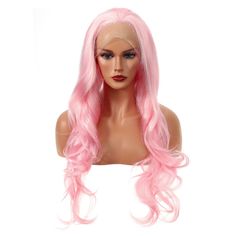 Item Function: 1. Good Quality: Bright Pink Body Wave wigs for women with stylish designs and outstanding looks. Made of heat-resistant synthetic fiber, soft touch and is natural looking, just like your own real hair. Wigs for women with very stylish designs and pretty looks, make you more beautiful and confident, you will get tons of compliments with this cute wig. The comfortable wig cap with 2 adjustable straps and 2-3 combs to fix, you can adjust its size to fit your head. Perfect size for m Body Wave Lace Front Wigs, Pink Wig, Pink Body, Costume Themes, Body Wave Wig, Wig Making, Diy Tips, Costume Wigs, Wig Cap