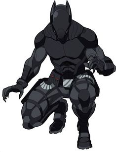 the black panther from batman's animated movie, which appears to be in full costume