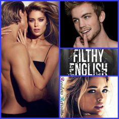 three different photos of people with the words filthy english