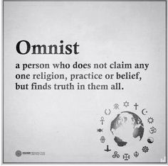 a sign with the words omnist written in black and white on it's side