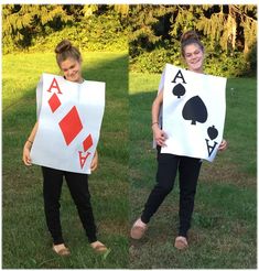 Diy Alice In Wonderland Costume Easy, Alice In Wonderland Cards Costume, Playing Cards Halloween Costume, Alice In Wonderland Card Costume, Easy Alice In Wonderland Costume, Cards Costume Diy, Card Costume Diy, Card Costume Alice In Wonderland, Cards Costume Alice In Wonderland