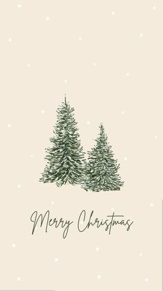 a christmas card with trees on it