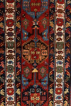 Kazak - Northwest Persia This is an antique Kazak runner with vibrant colours and bold design. The red field features five complete, serrated medallions interconnected by rose buttons and rectilinear floral branches. Geometric figures, including S-shaped motifs and stylized animals, occupy the space between the medallions. It is a piece that brightens any environment in which it is placed. The carpet is in excellent condition, clean, and ready for use. Driver Shoes, Geometric Figures, Floral Branch, Caucasian Rug, Carpet Design, Bold Design, Vibrant Colours, Persian Rug, Our Love