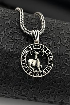 Solid Silver Aries Necklace, Men's Zodiac Pendant Necklace, Aries Pendant for Women, Aries Girl Necklace, Aries Birthday, Anniversary Gift #jewelry #silverjewelry #aries # necklace #etsy Aries Pendant, Aries Girl, Aries Necklace, Aries Birthday, Zodiac Pendant Necklace, Girl Necklace, Zodiac Pendant, Pendant For Women, Mens Pendant