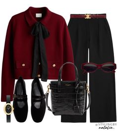 Classy Red Outfits, Red Outfit Winter, Evil Clothes, Red And Black Outfits, Sun Dress Casual, Winter Fashion Outfits Casual, Old Money Outfits, Causal Outfits, Elegant Dresses Classy