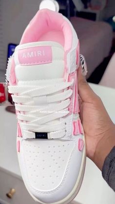 shoes, pink, amiri, fashion, outfits, womens shoes, trendy, streetwear, mens shoes, white, designer, girly Strange Fashion, Pretty Sneakers, Dr Shoes, Trendy Shoes Sneakers, Jordan Shoes Girls, Pretty Shoes Sneakers, Kicks Shoes, Sneakers Street Style, All Nike Shoes