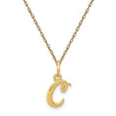 C Initial Necklace, C Necklace, C Initial, Initial C, Script Initial, Necklace Craft, Red Outfit, Rope Chain, Initial Necklace