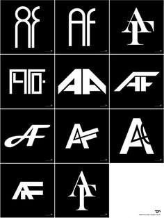 an image of different types of letters and numbers in white on black background, including the letter