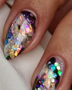 Foil Nail Designs, Opal Nails, Nail Dip, Palm Beach Gardens, Foil Nails, Beach Gardens, Glitter Nail, Holographic Nails