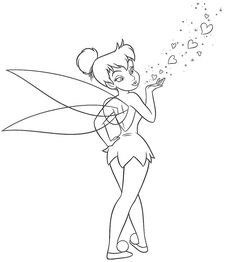 tinkerbell from the disney movie coloring page