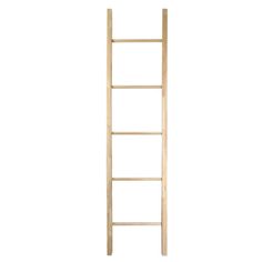 a wooden ladder on a white background