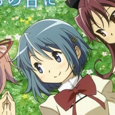 3matching Pfp, Matching Pfps For 4, Madoka Magica Matching, Sayaka X Kyoko, Madoka Magica Sayaka, Kyoko Sakura, Magica Madoka, Nendoroid Anime