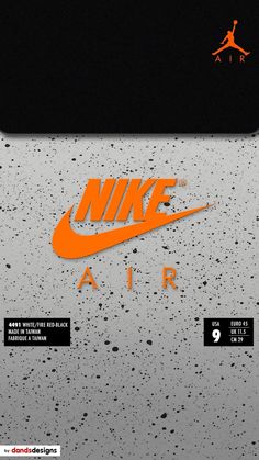 the nike air logo is displayed on an iphone screen, and it appears to be raining