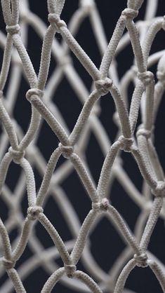 close up view of white chain link fence