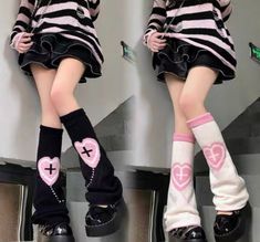 Cute Style Leg Warmer Y2k Leg Warmers, Leg Warmer Outfit, Pastel Y2k, Kawaii Leg Warmers, Japanese Fashion Trends, Corset Fashion Outfits, Socks Collection, Japanese Love