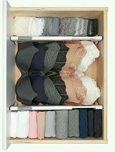 Pinterest: @aalaaaatya ♡ Dresser Drawer Organization, Bedroom Drawers, Drawer Divider, Apartment Budget, Small Bathroom Storage, Home Organisation, Diy Home Decor On A Budget, Drawer Organizers, Closet Designs